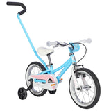 ByK E-250 14-inch Kids Bike, sky blue and pink with push handle