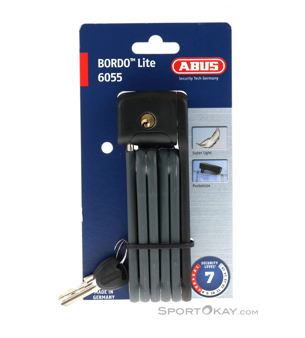 ABUS Bordo Lite 6055K 60cm Key Folding Lock Black