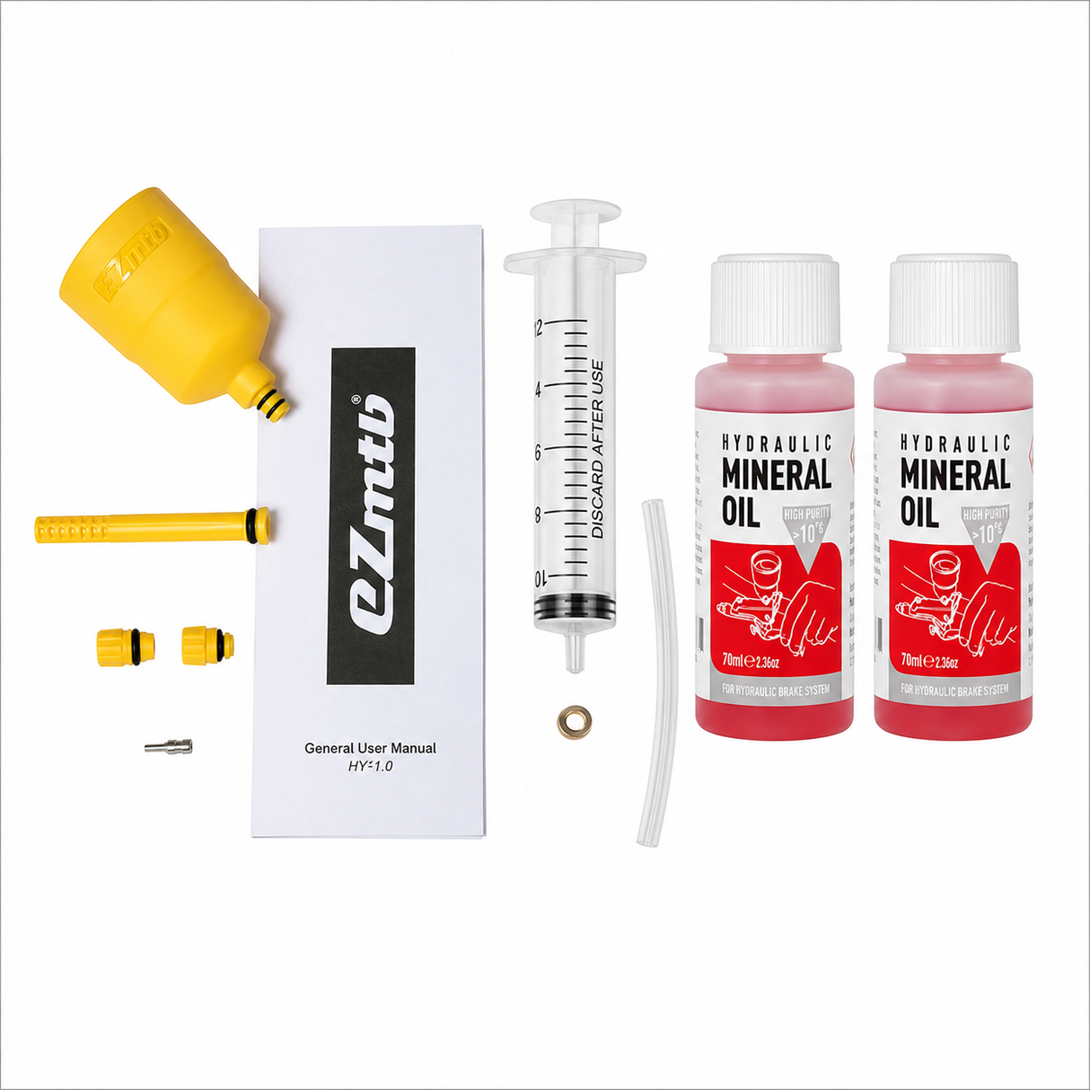 EZMTB Basic Brake Bleed Kit - Shimano with 2x Mineral Oil