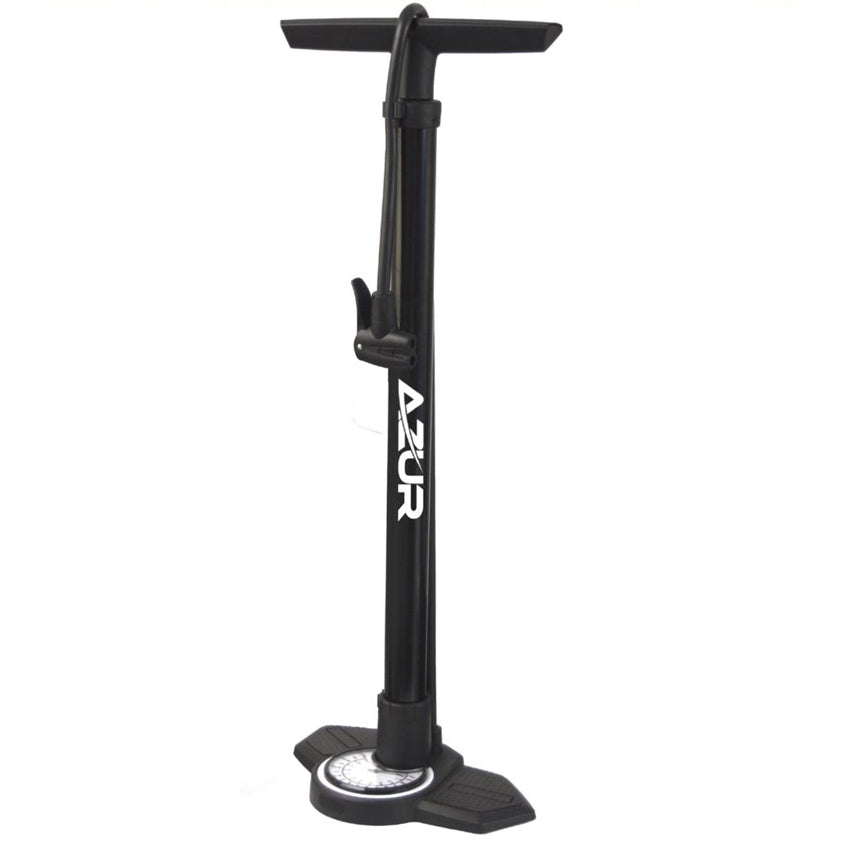 Azur Mistral Dual Head Floor Pump with Gauge