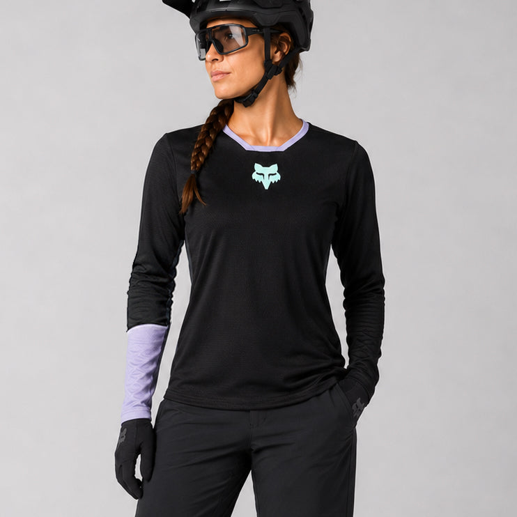 Fox Womens Defend Race Long Sleeve Jersey (2023)