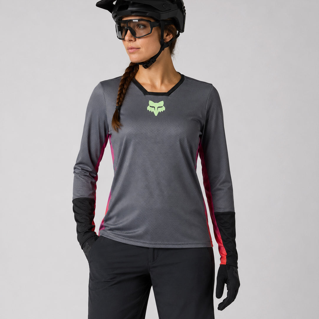 Fox Womens Defend Race Long Sleeve Jersey (2023)