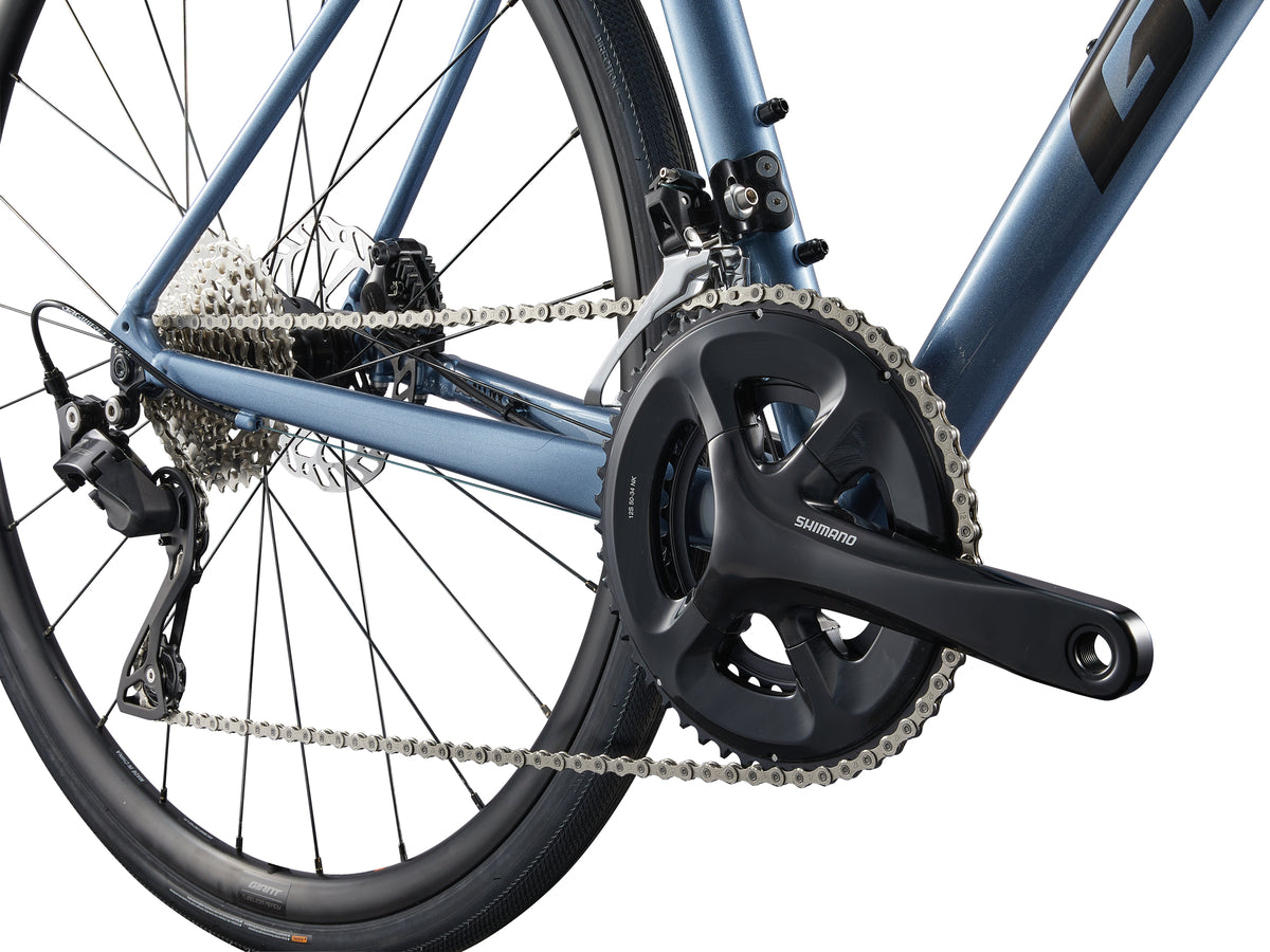 Giant Contend AR 1 2025 Frost Silver Drivetrain