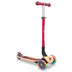 Globber Primo Foldable Lights Wood 3-Wheel Scooter Red