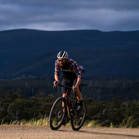 Giant Revolt Advanced being ridden in the backroads of Tasmania