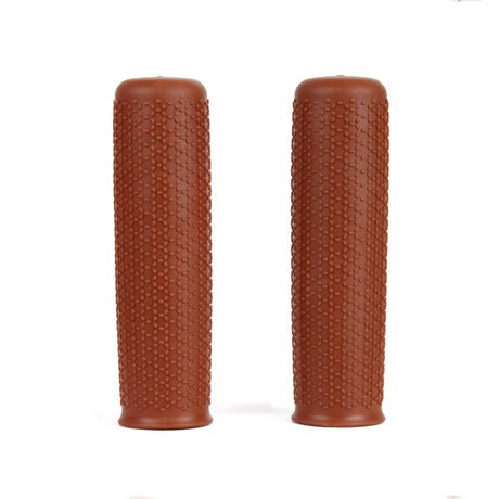 Flinger Retro Closed End Grips Brown