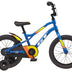 GT grunge 16-inch kids bike in blue with orange and yellow highlights. Includes a rear mudguard and race plate. 