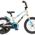 GT grunge 16-inch kids bike in grey with blue and black highlights. Includes a rear mudguard and race plate. 