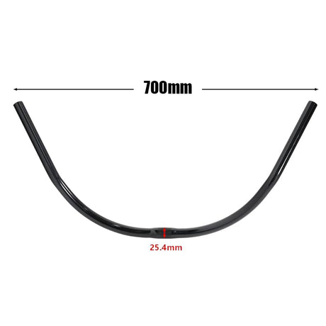 Handlebar Beach Cruiser 25.4 120mm Rise 700mm Black