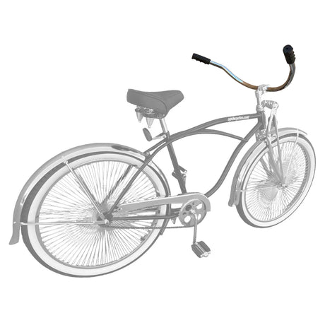 Handlebar Beach Cruiser 25.4 80mm Rise 680mm Silver