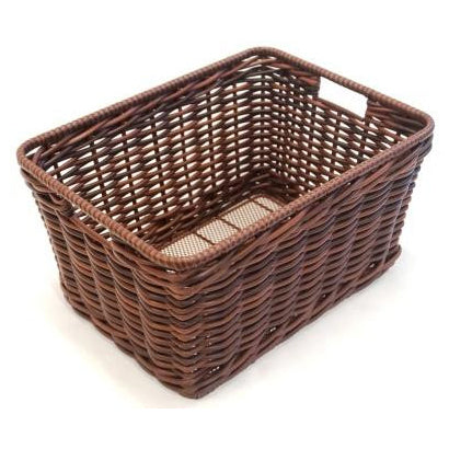 Retro Rattan Wicker Fixed Rear Basket