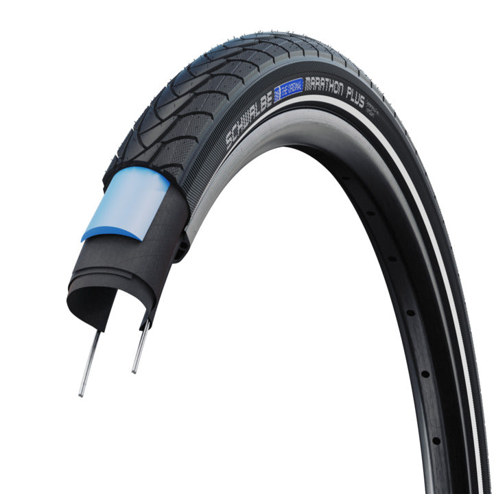 Tyre 16 x 1.35 Schwalbe Marathon Plus Wirebead Black Reflective