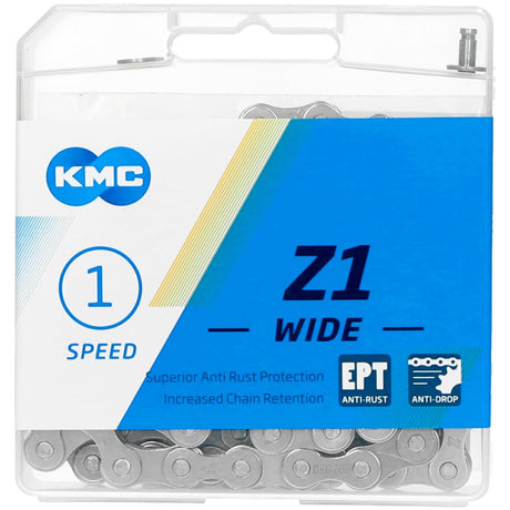 KMC Z1 Single Speed Chain 112L Grey Anti-Rust, with Connect Link