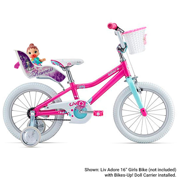 Bikes Up Kids Doll Seat Princess - Purple