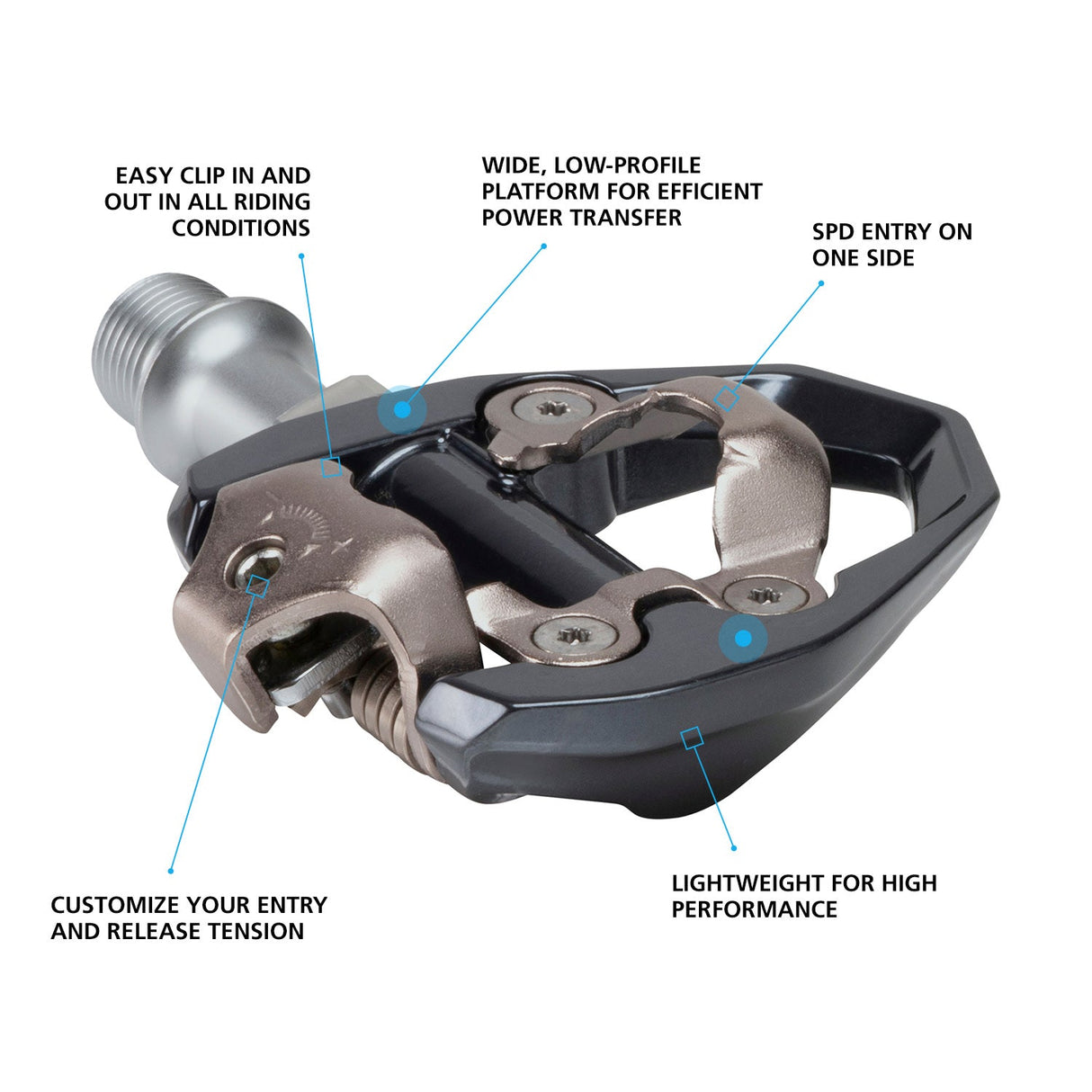 Shimano PD-ES600 Single Sided SPD Road Pedals