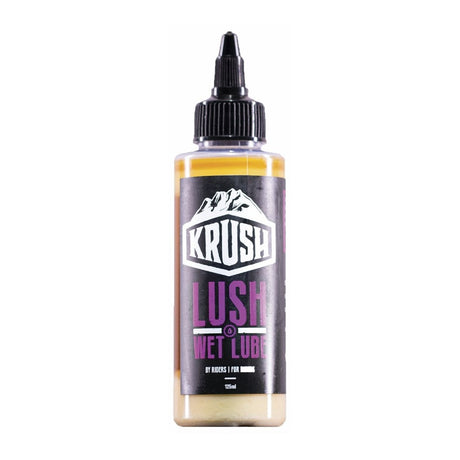 Bottle of Krush Lush Wet Lube on a white background