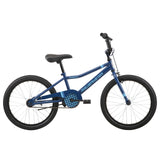 Malvern Star Radmax (2025) 20-inch kids bike in dark blue with sky blue accents. Features a coaster brake & front hand brake.