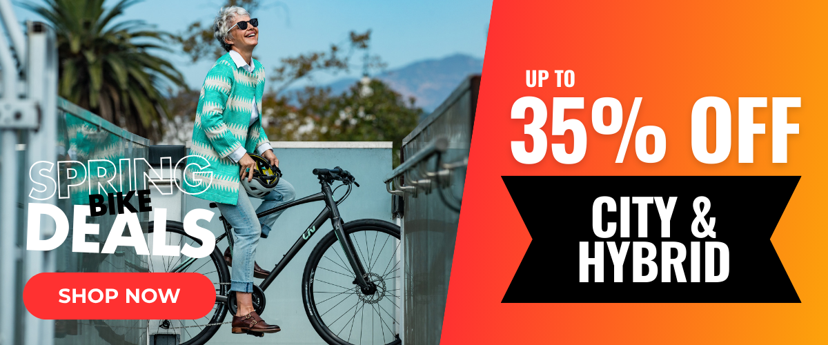 Up to 35% off City & Hybrid Bikes