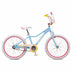 Mongoose Ladygoose 20-inch kids' bike in sky blue, featuring an aloy frame, single-speed drivetrain & pink accents