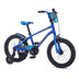 Mongoose Mitygoose 16-inch kids bike in blue, race plate and rear mudguard