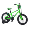 Mongoose Mitygoose 16-inch kids bike in green, race plate and rear mudguard