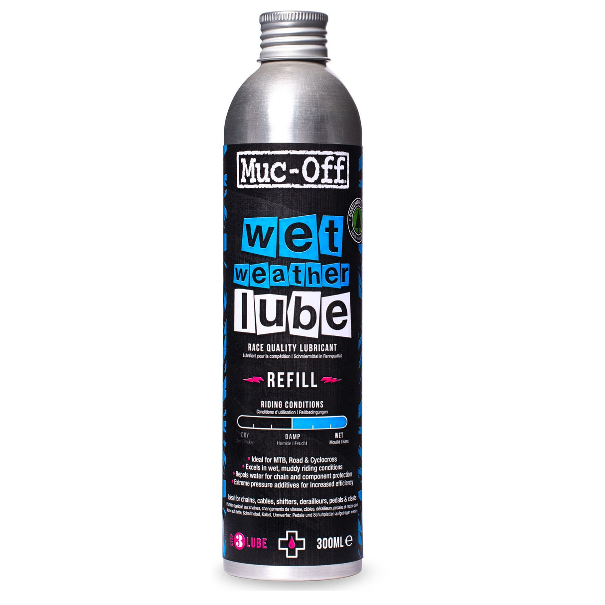 Muc-Off Wet Weather Lubricant 300mL Refill