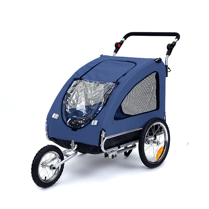 Pet Carrier 2-in-1 Jogger/Trailer Steel Frame Blue