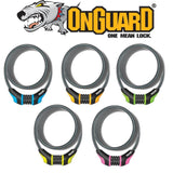 OnGuard Neon 8173 120/8mm Combination Cable Lock (Mixed Colours)