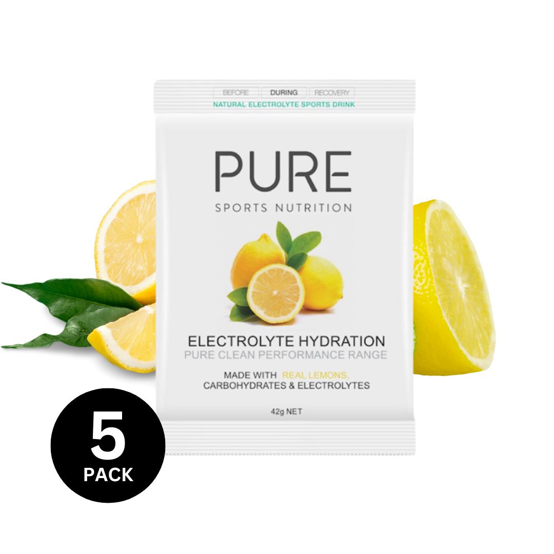 PURE Electrolyte Powder 42g - Lemon (5 Pack)