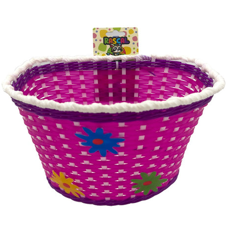 Rascal Large Kids Basket Pink Flowers