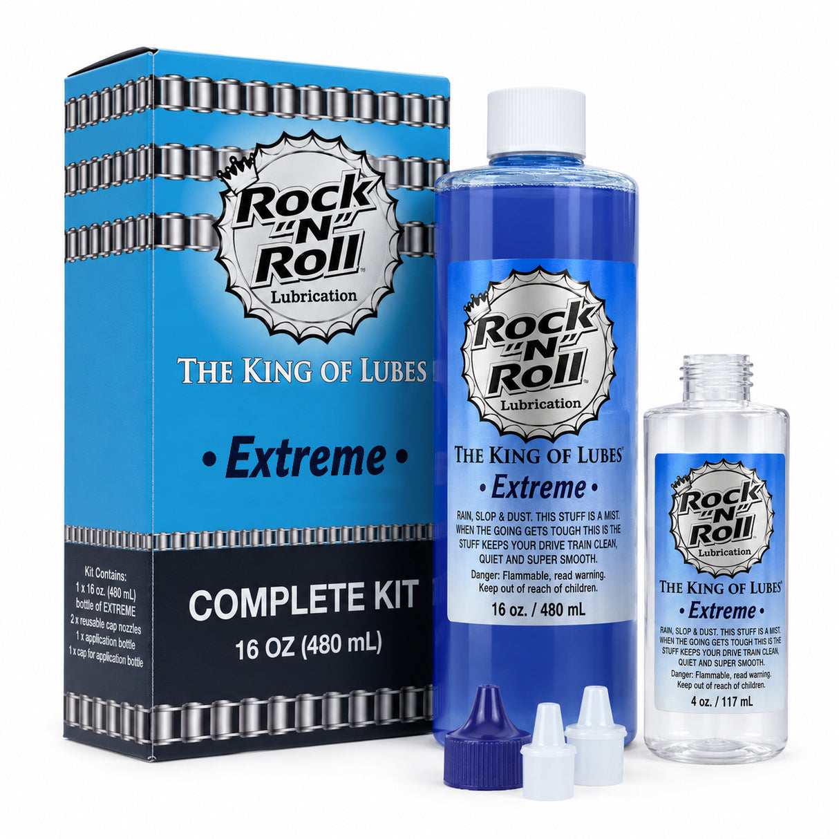 Rock N Roll Extreme Wet Chain Lubricant Kit 16oz/473mL