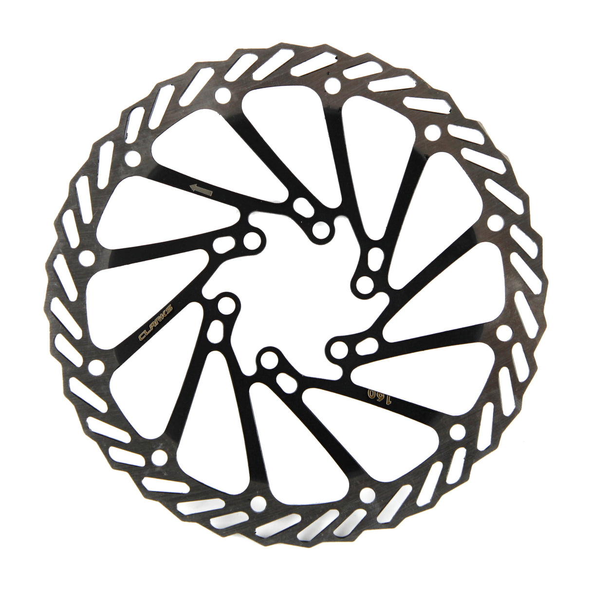 Clarks Disc Brake Rotor Stainless Steel 160mm 6-Bolt Silver/Black