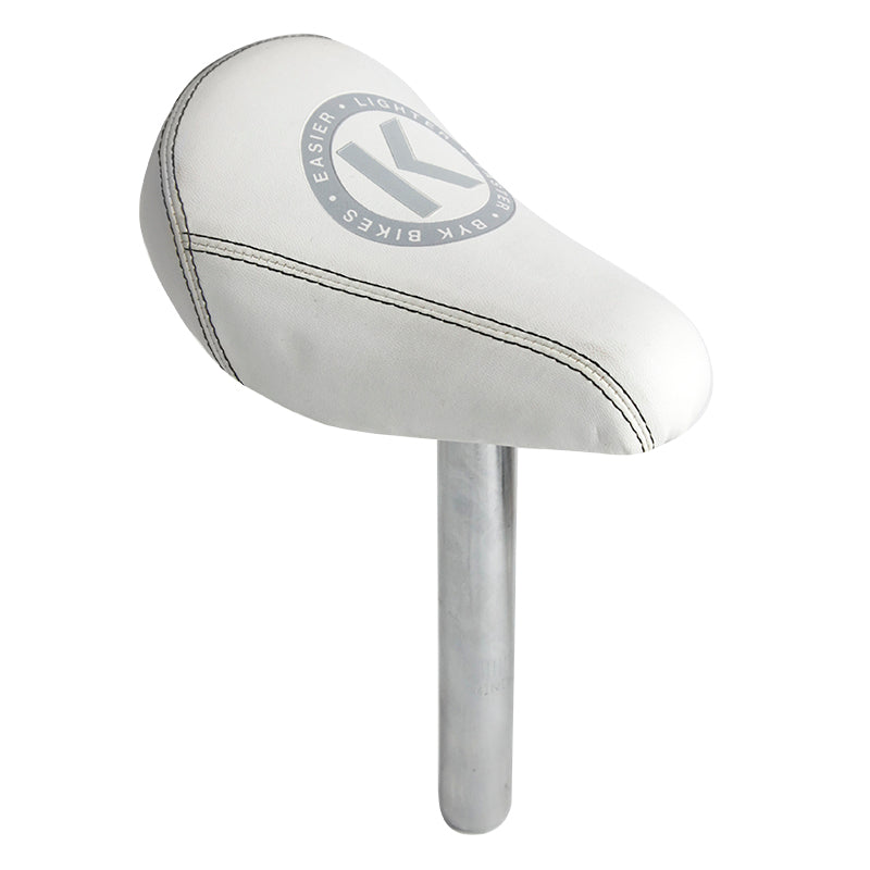 BYK E-250 Kids Bike Saddle 25.4mm Post - White/Grey