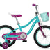 Schwinn Elm 16-inch kids bike in teal with purple highlights