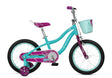 Schwinn Elm 16-inch kids bike in teal with purple highlights