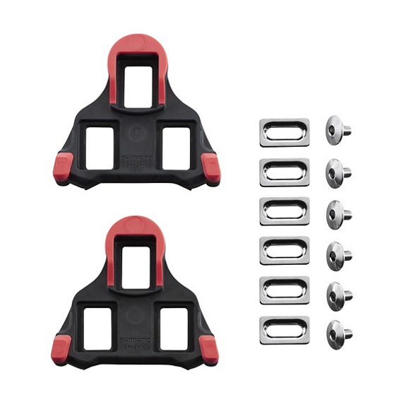Shimano SM-SH10 SPD-SL Cleats - 0 Degree Float (Red)- New