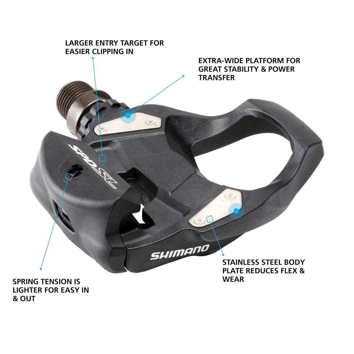 Shimano PD-RS500 SPD-SL Road Pedals Black