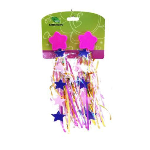 Kids Handlebar Streamers - Pink/Yellow/Blue Stars