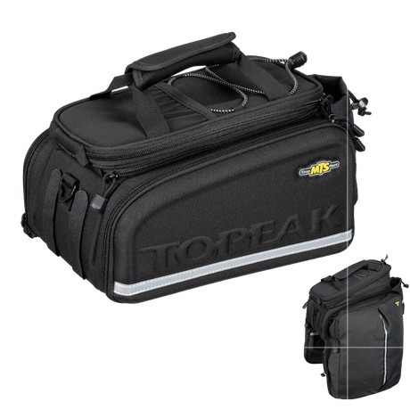 Topeak MTS TrunkBag DXP rack top bag with water bottle holder and expandable panniers