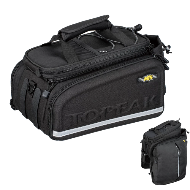 Topeak MTS TrunkBag DXP rack top bag with water bottle holder and expandable panniers