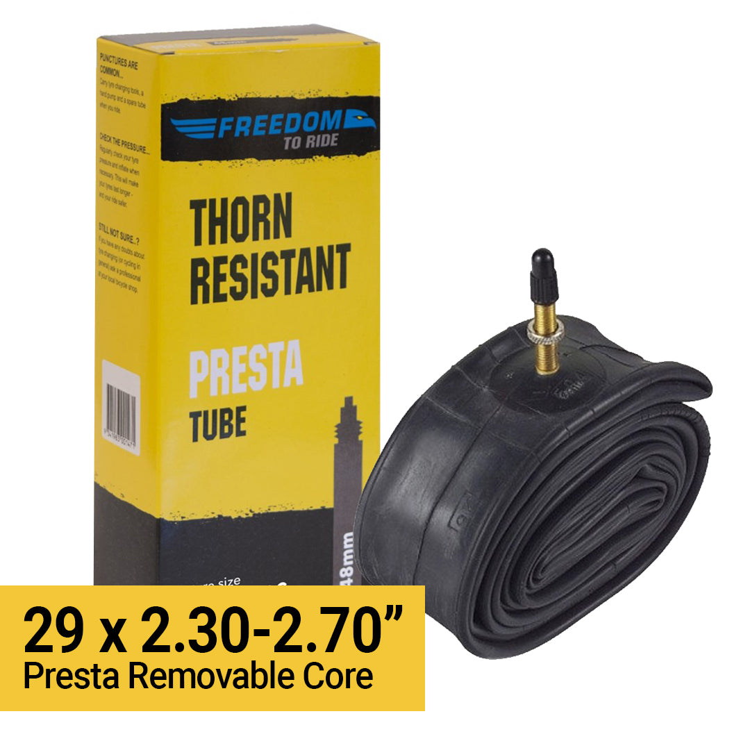 Tube 29 x 2.30-2.70 Freedom Thorn Resistant Presta Valve Removable Core