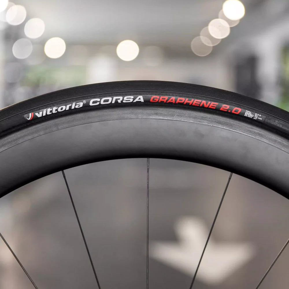 Vittoria Corsa installed on a wheel