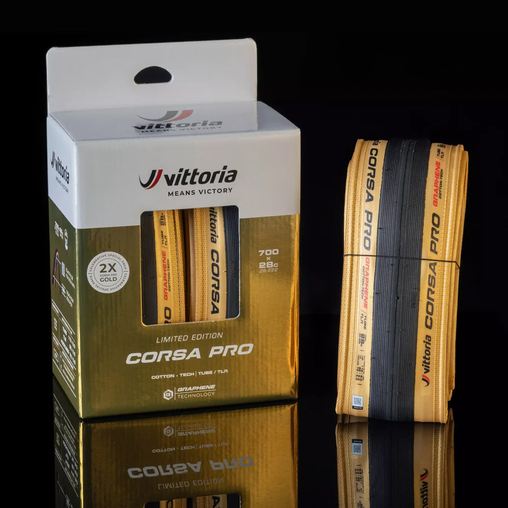 Tyre 700  Vittoria Corsa Pro TLR Gold (pair)