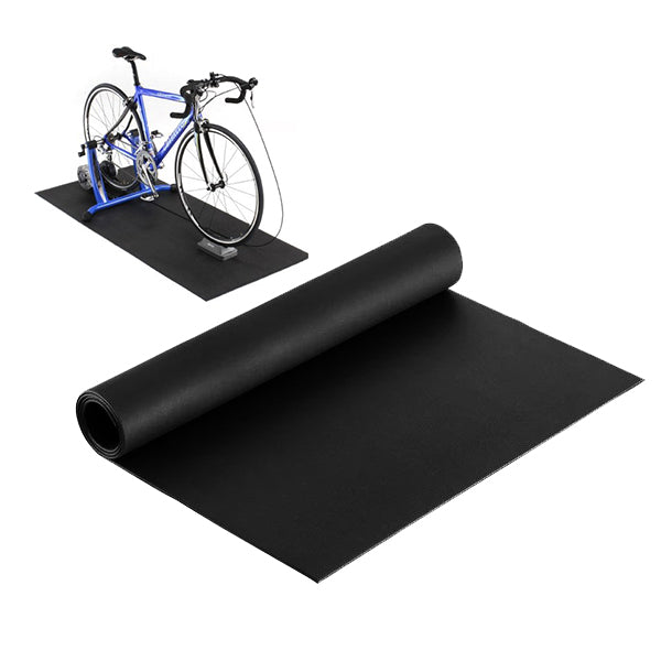 Indoor Trainer Floor Mat PVC 195cm x 90cm Black Ivanhoe Cycles
