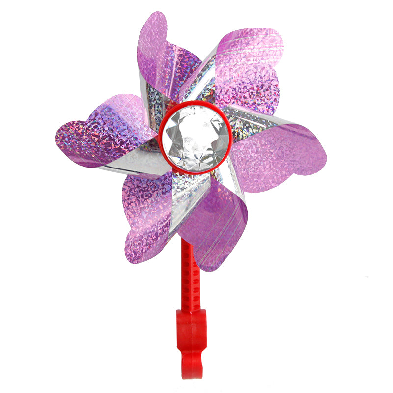 Kids Clip-on Windmill Flower Handlebar Decoration - Purple