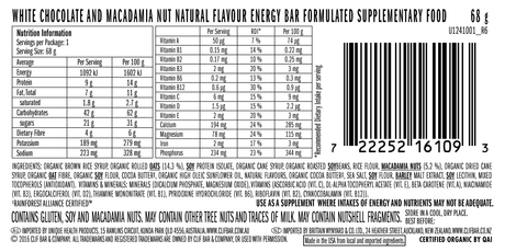 CLIF Bar Energy Bar - White Chocolate Macadamia Nut